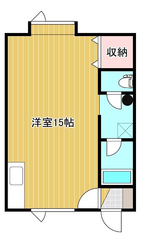 すどうハイツ2(ワンルーム/2階)の間取り写真