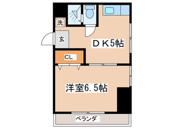 COCO長津田(1DK/1階)の間取り写真