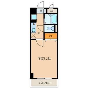 JOINDRE東山(1K/6階)の間取り写真