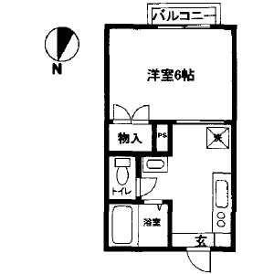 シャーメゾン駒込(1K/1階)の間取り写真
