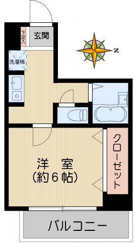 モンフェリーチェ(1K/2階)の間取り写真