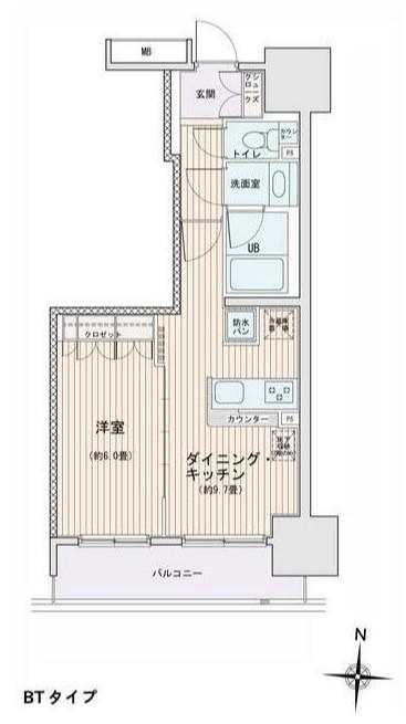 エスティメゾン錦糸町2エスティメゾン錦糸町II(1LDK/15階)の間取り写真
