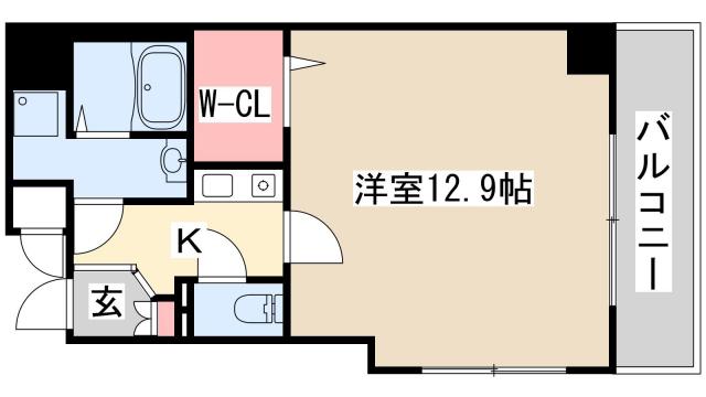 プレサンス神戸裁判所前(1K/8階)の間取り写真