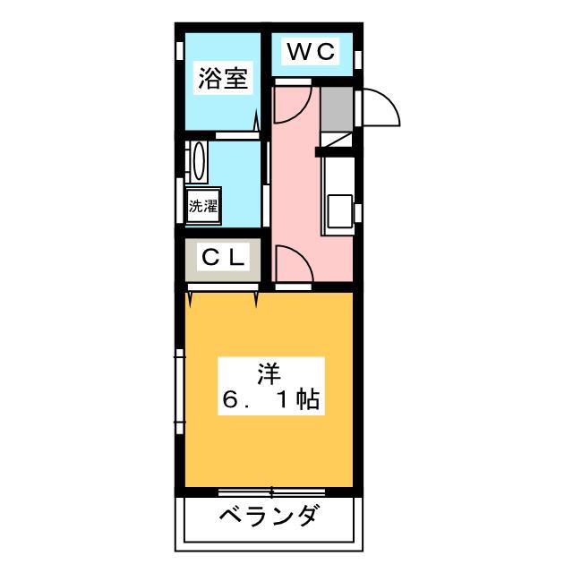 メゾン南軽井沢(1K/1階)の間取り写真