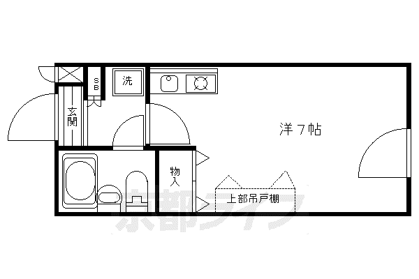ライオンズマンション京都西洞院(ワンルーム/2階)の間取り写真