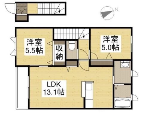K-STYLE(2LDK/2階)の間取り写真