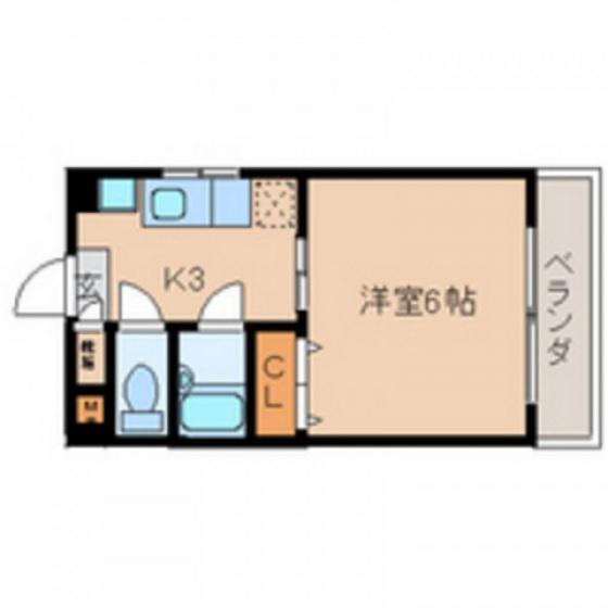アイレスト白島九軒町(1K/3階)の間取り写真