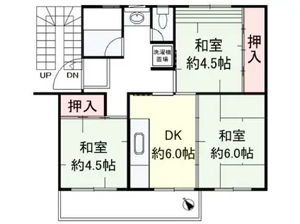 若松第八 16号棟(3DK/4階)の間取り写真