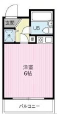 ベルトピア和泉大宮(ワンルーム/2階)の間取り写真