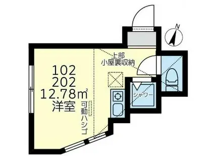 ユナイト安針塚クローネンブルグ(ワンルーム/1階)の間取り写真