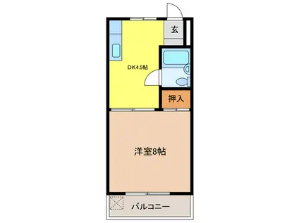 コーポ きそ(1DK/1階)の間取り写真
