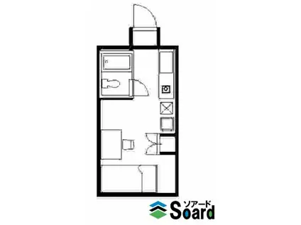 レクエルドやまな(1K/2階)の間取り写真