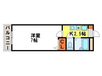 メイプルハウス(1K/2階)の間取り写真