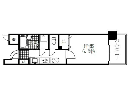 プレサンス新神戸(1K/7階)の間取り写真