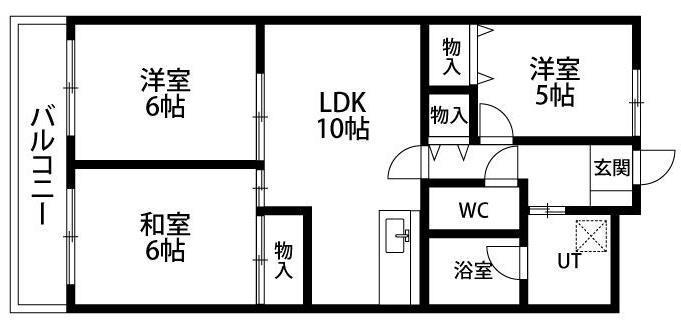 シティプラザ浜松(3LDK/2階)の間取り写真