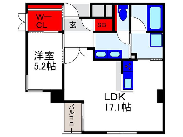 MAGNIFIQUE北桜塚(1LDK/2階)の間取り写真