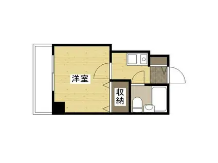 森川ビル(1K/4階)の間取り写真