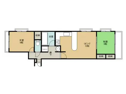 アーガスヒルズVII(2LDK/1階)の間取り写真