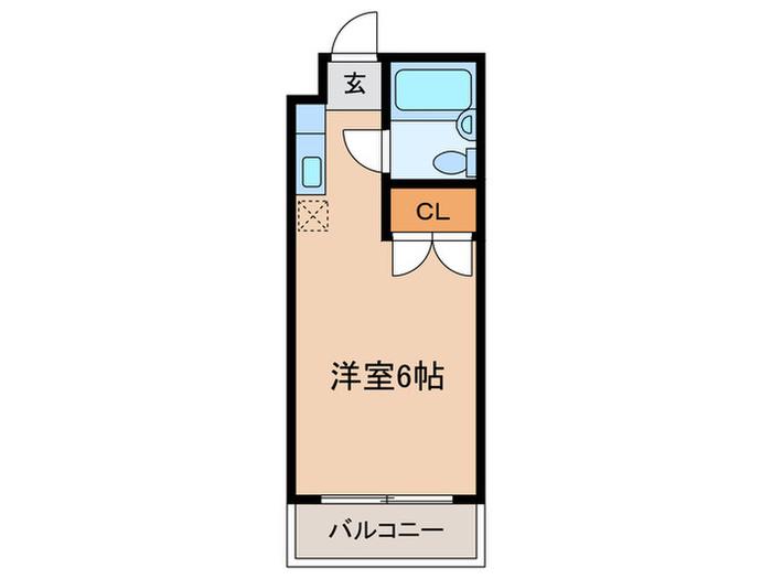 TOビル(ワンルーム/4階)の間取り写真
