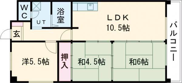 アルベール本町(3LDK/1階)の間取り写真