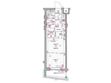 THE PREMIUM CUBE G 東中野(2K/1階)の間取り写真