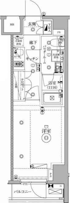 セジョリ池袋ウエスト(1K/2階)の間取り写真