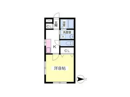 フィオーレFUJI(1K/2階)の間取り写真