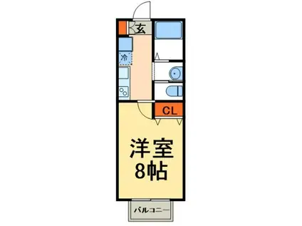 キャメルおおたかの森(1K/1階)の間取り写真