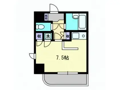 ダイアパレス京町II(ワンルーム/2階)の間取り写真