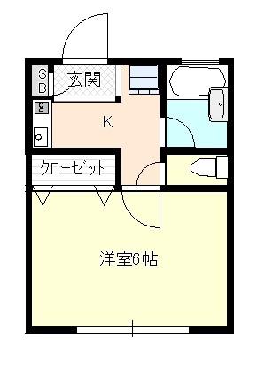センティアまつもと(1K/1階)の間取り写真