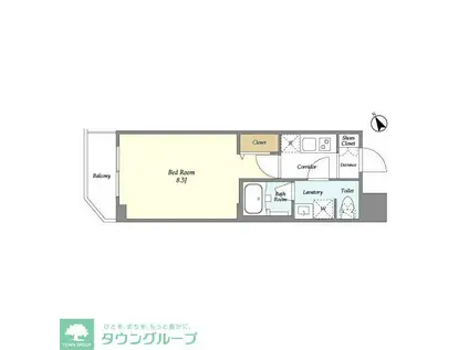 ESTRUTH MAGOME(1K/2階)の間取り写真