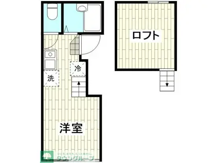 インベスト品川17(ワンルーム/2階)の間取り写真