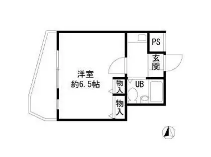 ラヴニール南常盤台(1K/3階)の間取り写真