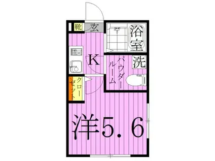 ELLIE梅島(1K/1階)の間取り写真