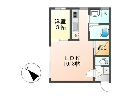 NEXUS大聖寺(1LDK/1階)の間取り写真