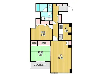 カブラキィノ(2LDK/1階)の間取り写真