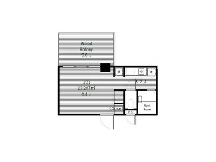 ウエル田園調布(ワンルーム/3階)の間取り写真