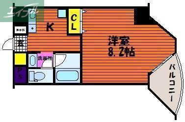 ルシェール(1K/5階)の間取り写真