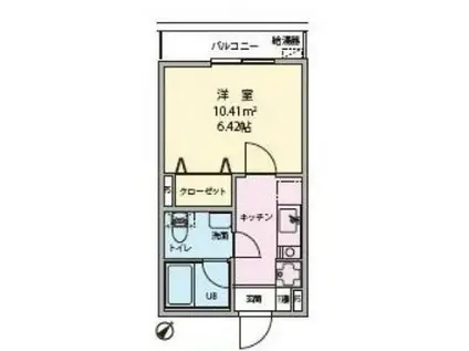 ルクール上板橋(1K/3階)の間取り写真