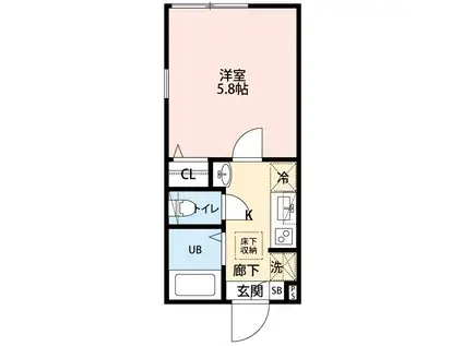 興野2丁目計画 B棟(1K/3階)の間取り写真