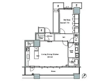 THE TOKYO TOWERS MIDTOWER(1SLDK/30階)の間取り写真