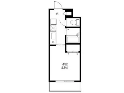 OAK HOUSE(ワンルーム/2階)の間取り写真