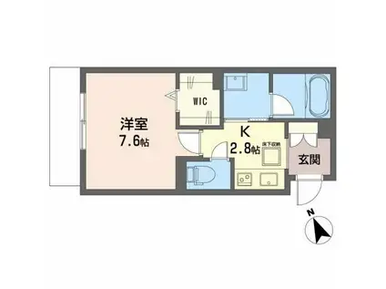 シャーメゾンプレシャス祇園(ワンルーム/1階)の間取り写真