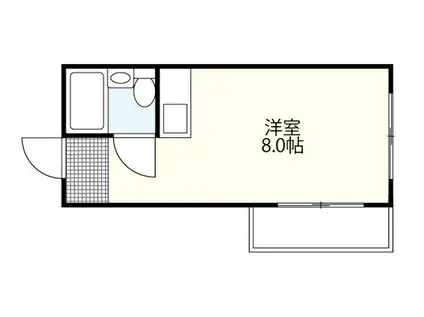 第8長束ビル(ワンルーム/2階)の間取り写真
