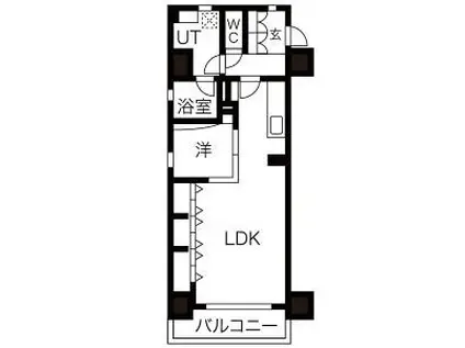 C.P.PURE1608(1LDK/10階)の間取り写真