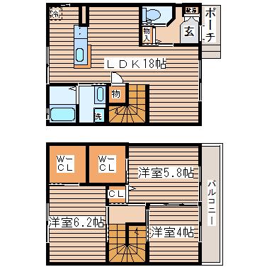 LOTUS GARDEN(3LDK/1階)の間取り写真