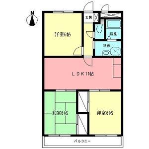 ソレイユ楠(3LDK/3階)の間取り写真