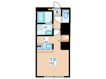 エタニティ奥村(1K/1階)の間取り写真