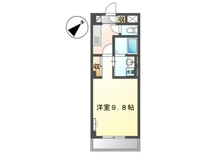 エクセレンス(1K/2階)の間取り写真