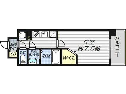 ミラージュパレス ロータスライフ(1K/9階)の間取り写真